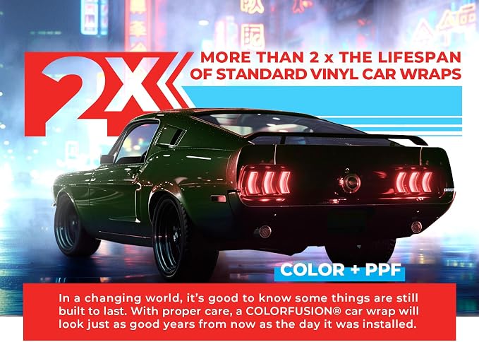 ColorFusion PPF by VViViD, Gloss Dark Olive Green Dry Apply PPF Vinyl Car Wrap Roll 60ft x 5ft