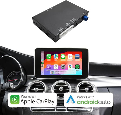 Wireless CarPlay & Android Auto Retrofit Kit Decoder for Mercedes Benz A/CLA/GLA/B/C/E/G/SL/V Class (2014–2019) with NTG5.0/5.1 System, Supports Original Knob Control & Camera