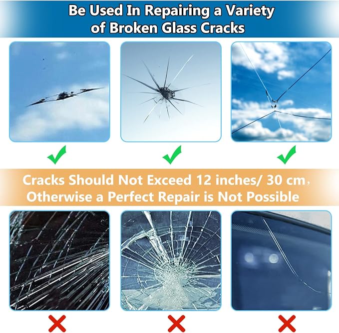 Brennenstuhl Windshield Repair Kit, 2 Pack Windshield Repair kit for Chips and Cracks, Quick Fix for Rock Chip Repair Kit Windshield, Slow Pressure Repair, All car Crack Types Window chip Repair kit