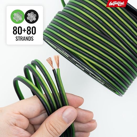16 AWG Gauge Speaker Wire Cable Stereo, Car or Home Theater, CCA (100 Feet) by Install Link