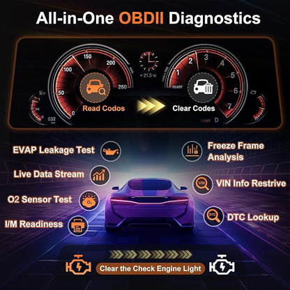 Y2 2.8'' Color Graphing Screen OBD2 Scanner Diagnostic Tool,Enhanced PRO Check and Reset Engine Fault Code,DTC Lookup,O2 Sensor Test,Live Data,Freeze Frame,OBDII Code Reader Tool for All Cars