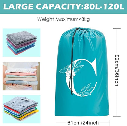 Sylfairy 2 Pack Extra Large Travel Laundry Bag, Dirty Clothes Organizer with Drawstring,Heavy Duty Travel Laundry Bags