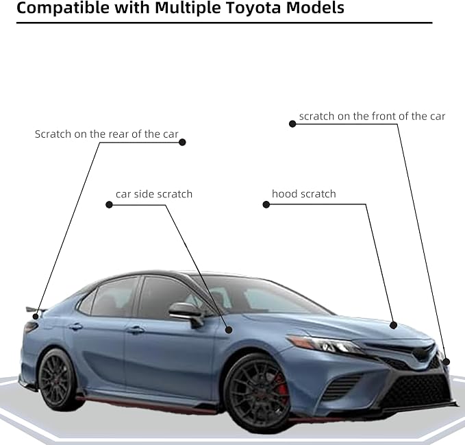 Cavalry Blue(8W2) Car Paint Touch Up Pen Compatible with Toyota, 2-In-1 Color Accurate Touch Up Car Scratch Repair Paint Exact Match Toyota Series Automotive Scratch Remover for Nicks&Chips Repair