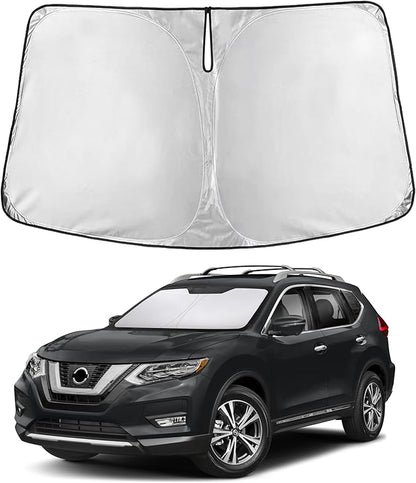 EcoNour Windshield Sunshade Compatible for Nissan Rogue (NOT for Rogue Sport) 2014-2018 2019 2020, Sun Visor for Front Window Sun Shade Cover, UV Heat Blocker & Protector, Car Accessories