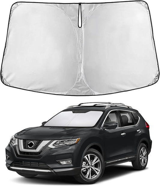 EcoNour Windshield Sunshade Compatible for Nissan Rogue (NOT for Rogue Sport) 2014-2018 2019 2020, Sun Visor for Front Window Sun Shade Cover, UV Heat Blocker & Protector, Car Accessories