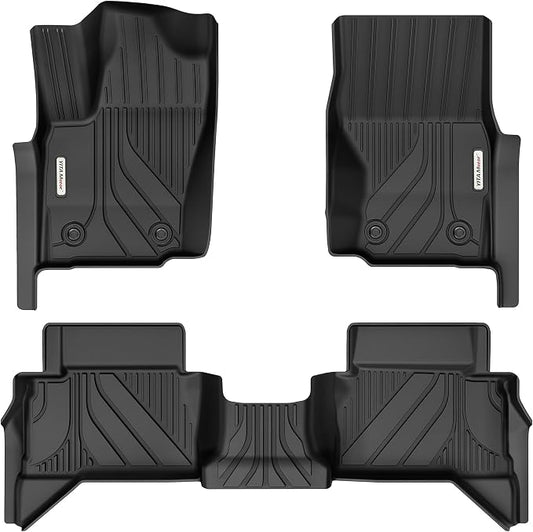 YITAMOTOR Floor Mats for Toyota Tacoma 2024 2025 2026 Double Cab Automatic, Custom Fit All Weather Anti-Slip TPE Rubber Mat, Super Duty Toyota Accessories, Tacoma TRD/SR/SR5/Limited Floor Liners Set