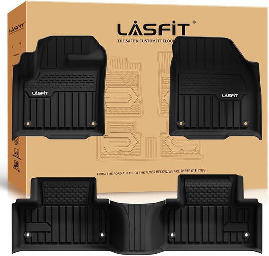 LASFIT Floor Mats Fit for Land Rover Range Rover Evoque 2011-2019, Custom Fit TPE All Weather Waterproof Floor Liners 1st & 2nd Row, Fit 5 Door and Coupe (Not for Convertible), Black, Easy to Clean