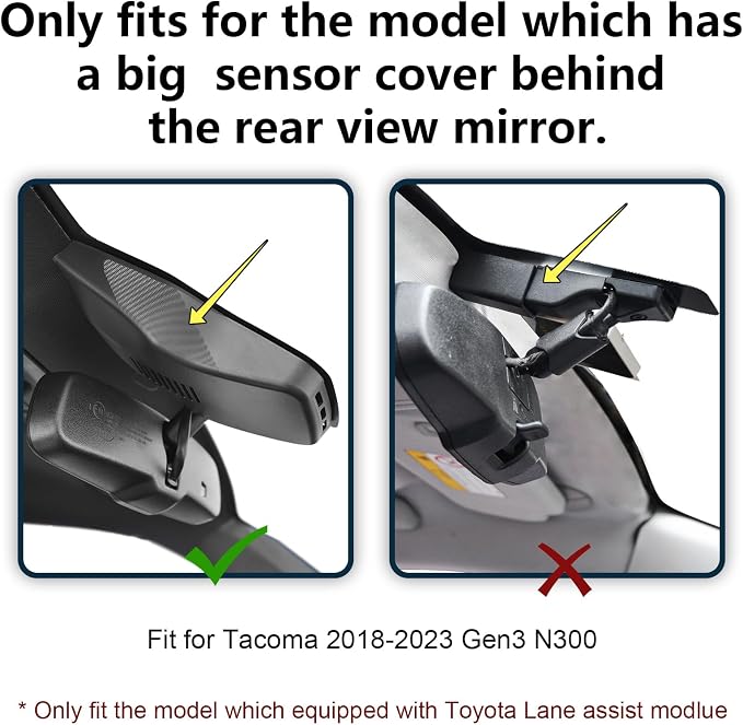 Mangoal 4K Dash Cam Custom fit for Toyota Tacoma 2018 2019 2020 2021 2022 2023(Model A),Limited TRD Sport Off-Road Pro SR5 SR,Integrated OEM Look,UHD 2160P Video,App & WiFi, GPS, 64GB Card