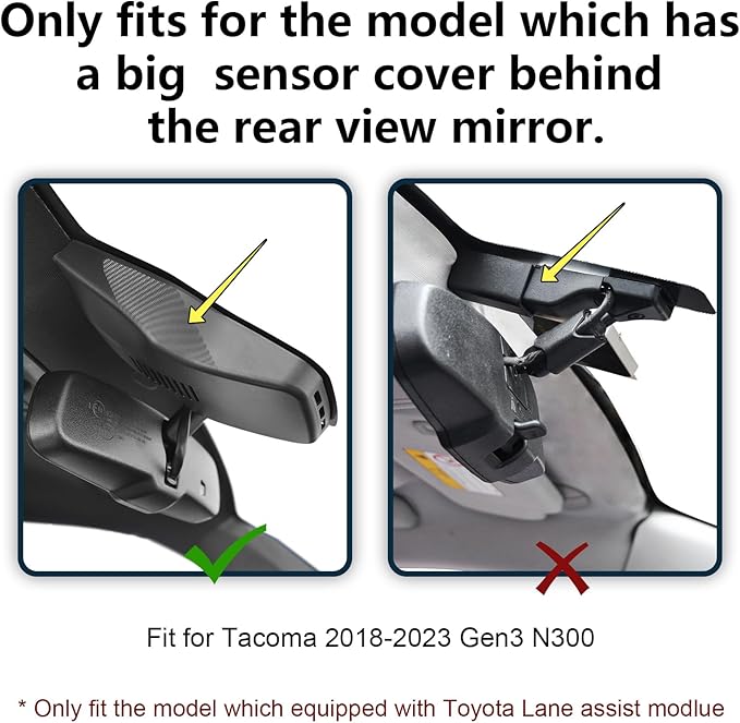 Mangoal Front 4K & Rear 1080P Dash Cam Custom fit for Toyota Tacoma 2018 2019 2020 2021 2022 2023(Model A), Limited TRD Sport Off-Road Pro SR5 SR, Integrated OEM Look, App & WiFi, GPS, 128GB Card