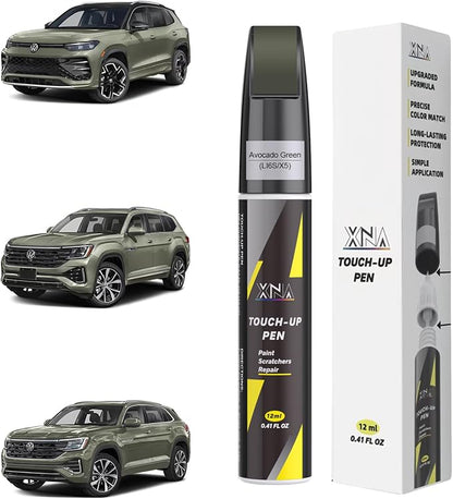 XNA Avocado Green(LI6S/X5) for Volkswagen Touch Up Paint, Car Scratch Remover for Nicks and Chips Repair, 2-In-1 Quick & Easy Fix Car Scratch Repair Kit with Exact Color-Matched