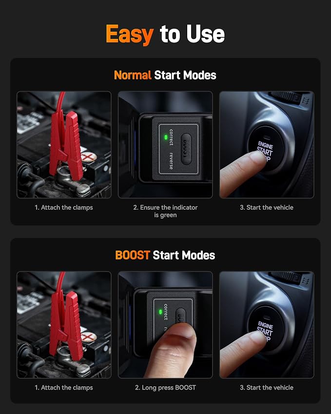 WOLFBOX MV16A 3000A Jump Starter with Air Compressor, 59.2Wh&160PSI Portable Car Battery Jump Starter with 65W Fast Charging, 12V Battery Pack (8L Gas 6L Diesel) with Boost, Light and Jumper Cables
