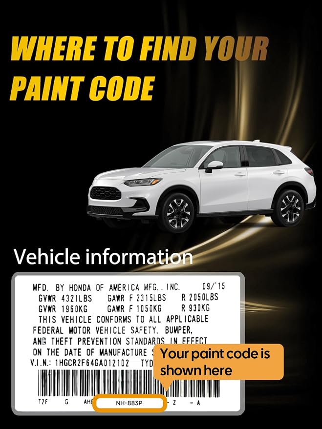 NH-904M Meteorite Gray Metallic Touch Up Paint Compatible with Honda, Exact Match Car Paint Pen Automotive Scratch Repair Remover Kit Quick & Easy Solution for Vehicle Chips and Nicks
