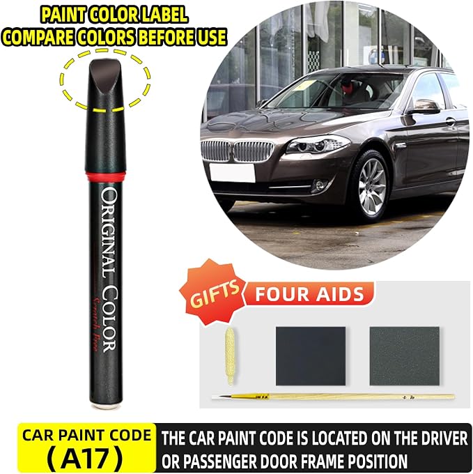 Carhoo A17 Havanna Touch Up Paint Suitable For BMW, Genuine Custom Color Absoulutely Without Color Differences (16ml)