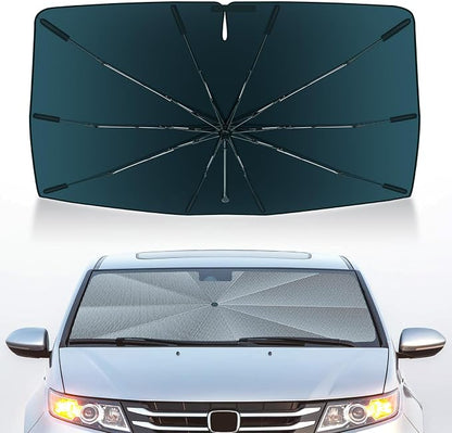 Autorder Windshield Sun Shade Umbrella for 2011-2017 Honda Odyssey Accessories,Upgraded Ice Crystal Material,Easy Setup Umbrella Sunshade for Car Windshield,100% Sun Blocking