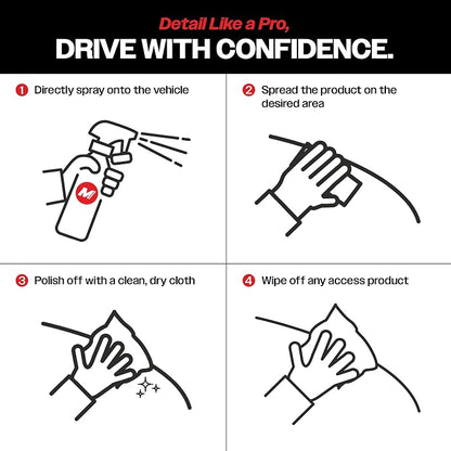 Malco Showroom Shine Spray Car Wax and Instant Detailer - Best Car Wax Spray for Professional Finish/Easy to Use Instant Detailer/Cleans and Waxes Painted Surfaces, Metal and Glass (110401)