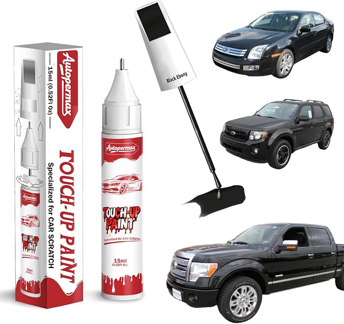 UA/UD/M6373/M6877 Black Ebony Car Touch Up Paint for Ford, Color Accurate Two-In-One Car Paint Scratch Repair Pen, Professional Scratch Remover for Vehicles Chips and Nicks Scuff