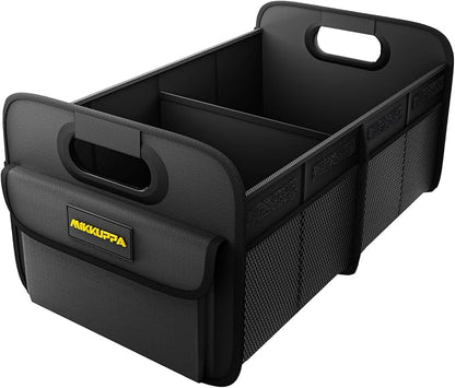MIKKUPPA Car Trunk Organizer - 75L Collapsible Trunk Organizer for Groceries, Trunk Storage Organizers for SUV Auto Truck Van with Non Slip Bottom (Black)