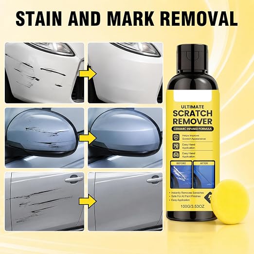2Pcs NanoPolix Car Scratch Remover,Scratch Repair Paste for Vehicles, Professional Grade Car Scratch Repair Remover, All Paint Colors Polishing Kit, Quick Repair Scratches and Restore Shine