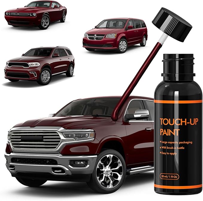 PRV/NRV Octane Red/Delmonico Red Touch Up Paint for Dodge, DIY Car Paint Scratch Repair Kit, Automotive Paints, Quick & Easy Fix Scratch Repair for Challenger/Durango/Grand Caravan/Charger/RAM