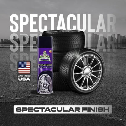 Untouchable TireShine Spray Spray 4PK – Long-Lasting Wet Tire Finish for Deep Gloss & Protection – Waterproof, No-Sling Formula, Easy Application Tire Shine & Cleaner (52 oz Total)