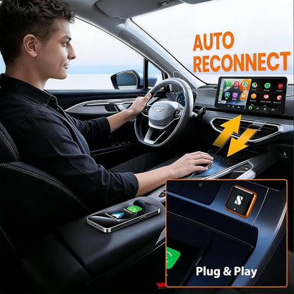 Sunweyer Wireless CarPlay Adapter & Android Car Wireless Adapter UK, for Apple CarPlay, USB Bluetooth Dongle for iPhone & Android, Plug & Play Car Play Wireless Adapter 2026 (S46)