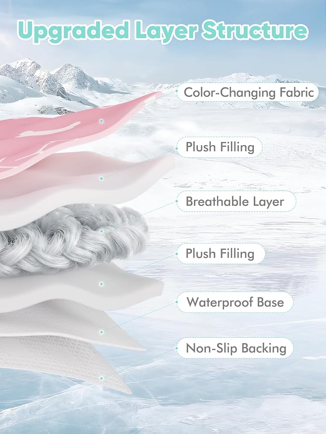 Rywell Dog Cooling Mat 2.0,Soft Blush Pink, 36" x 27" Thick & Durable Cooling Mat for Dogs, Long-Lasting Cool with Waterproof & Color-Changing Arc-Chill Tech (Q-Max>0.5) Washable,&Non-Toxic