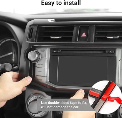 Hoolcar Dashboard Center Console Navigation Trim Panel Decoration GPS Interior Cover Trim Accessories Compatible with Toyota 4Runner 2010-2019, Matte Black
