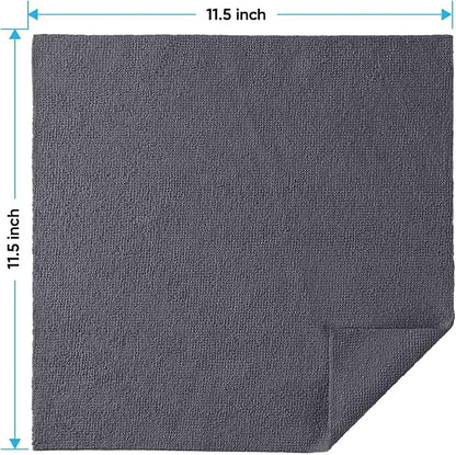 HOMEXCEL Grey Microfiber Cleaning Cloths, 20 Pack Cleaning Rags - Lint Free & Scratch-Free Microfiber Towels for Cars, House & Kitchen, Absorbent Cleaning Towels, 11.5 x 11.5 Inch
