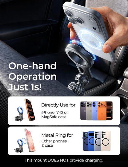 LISEN for MagSafe Car Mount, Magnetic Phone Holder for Car Vent Phone Mount, Air Vent Hands Free Phone Mount, Super Magnetic Phone Mount, Gifts Car Phone Holder Magnetic for iPhone 17 Pro Max 16 15