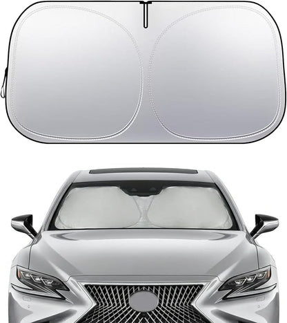 Lexus GS GX LS Windshield Sun Shade, Custom Fit Foldable Front Window Sunshade Protector, Blocks UV Rays and Heat, Fits 1990–2025 Models
