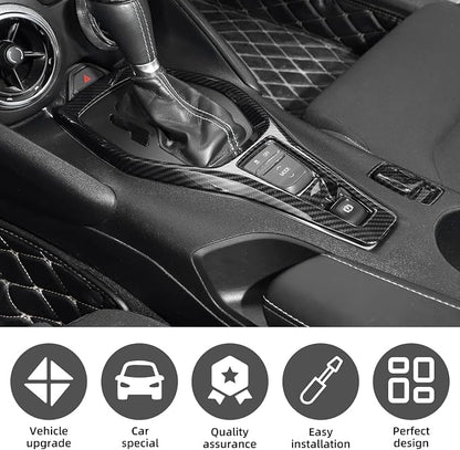 6PCS Full Set Interior Trim Kit for 2016-2026 Chevy Camaro SS ZL1 3LT, Center Console Navigation GPS Screen Panel Frame Gear Shift Cover Trim(Carbon Fiber, for 8" Screen)