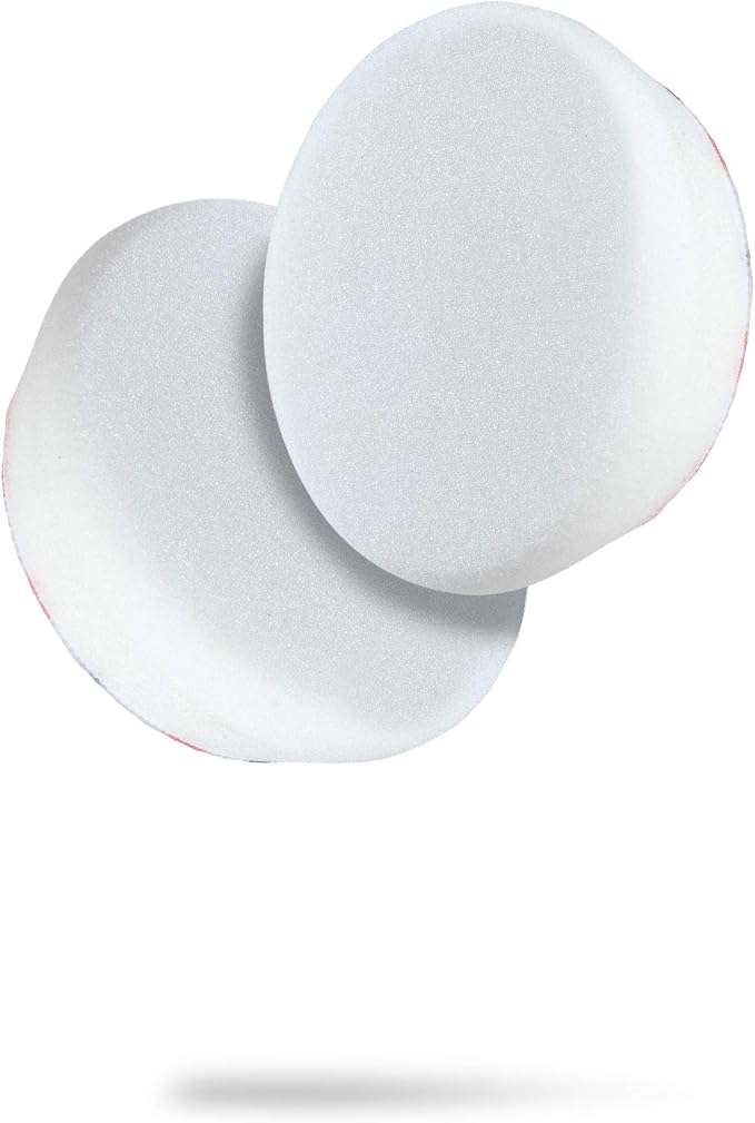 Adam's Polishes Premium Polisher Pads - Expertly Designed Soft Foam Finishes & Glosses Better Than Ever 2 Pack - Color Coded to Match with Recommended Polishes or Compounds (3.5, White Polish Pad)