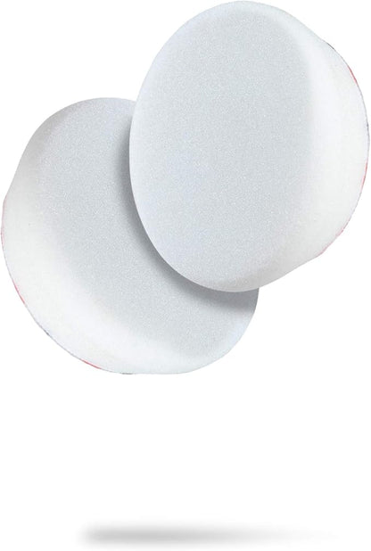 Adam's Polishes Premium Polisher Pads - Expertly Designed Soft Foam Finishes & Glosses Better Than Ever 2 Pack - Color Coded to Match with Recommended Polishes or Compounds (3.5, White Polish Pad)