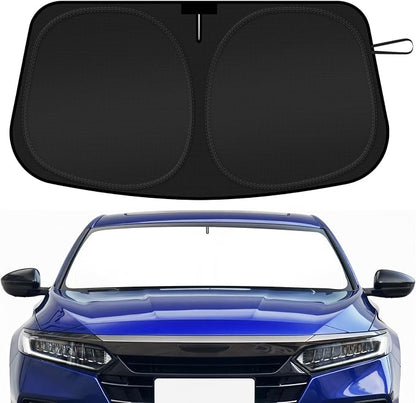 Car Windshield Sun Shade for 2018-2024 2025 2026 Honda Accord Front Window Sun Visor Reflector 210T Blocks UV Rays Foldable Sunshade Car Interior Protection Accessories