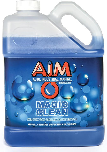 AIM Chemicals Magic Clean Multipurpose Cleaner - Industrial & Car Detailing - Cleans Cars, Trucks, SUVs, Boats, RVs - Effective Wheel & Tire Cleaner - Powerful Degreaser - Heavy Duty Use, 1 Gal