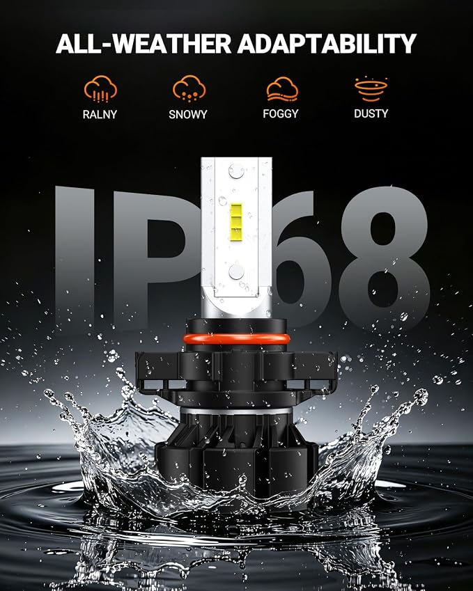 SEALIGHT 5202 LED Fog Light Bulbs, 18000LM 800% High Bright 50000 Hours Lifespan PS19W PS24W Fog Lights Led 5202 LED Bulb, 6500K Cool White Strong Penetration 5202 Fog Light Bulbs, Pack of 2