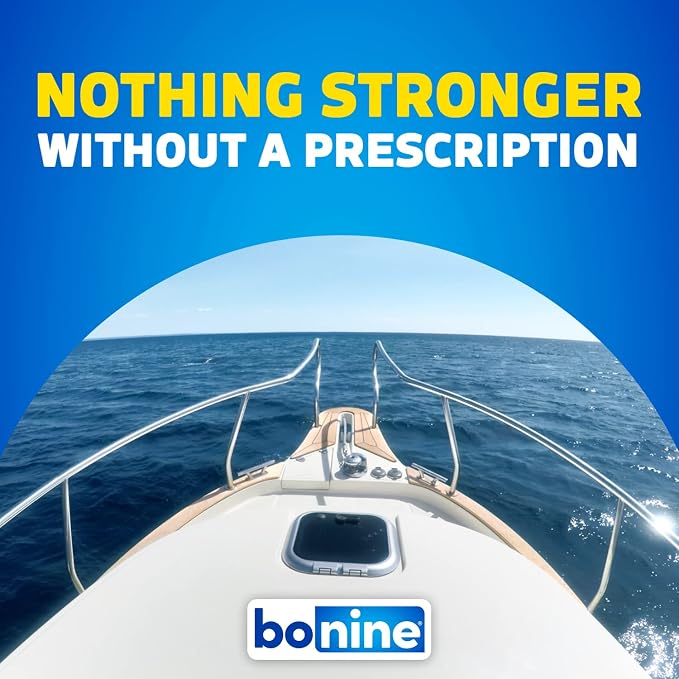 Bonine Non-Drowsy Motion Sickness Relief - Chewable Tablets with Meclizine HCL 25mg - Non Drowsy Medicine for Nausea or Motion Sickness - Cruise Essentials - Raspberry Flavor, 28 Chewable Tablets