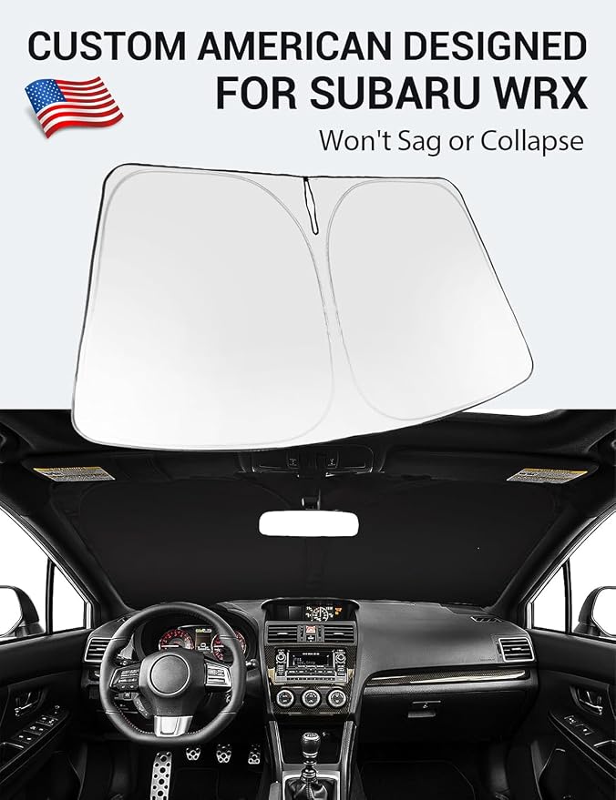 Proadsy 2026 Upgrade Windshield Sun Shade Custom Fit 2008-2014 WRX Foldable Front Sunshade Protector Sun Visor Blocks UV Rays Keep Car Cooler