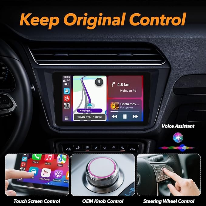 Wireless CarPlay Adapter Magic Video Box | 3-in-1 Stream Netflix YouTube TikTok with USB Drive for Wired CarPlay & Android Auto Cars