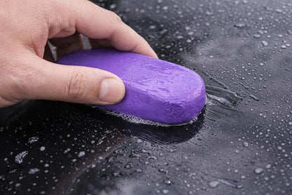 HI-TECH JB Purple Clay Bar 8oz – Heavy Cut 210g Professional Detailing Clay for Car Paint – Removes Overspray, Tar, Rail Dust & Industrial Fallout