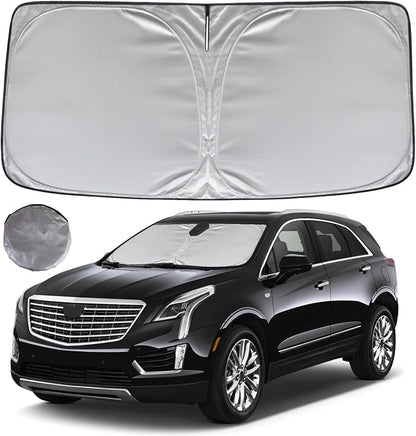 KAYZT Windshield Sun Shade for 2017-2025 2026 Cadillac XT5 Foldable Sunshade SUV Front Window Custom Fit Car Accessories