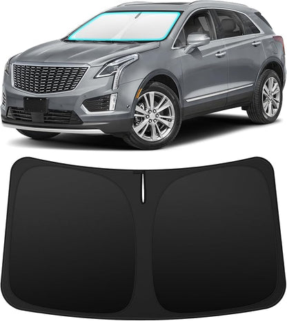 INSAUTO Custom Fit Windshield Sun Shade Accessories for Cadillac XT5 2017-2026, Foldable Front Window Sunshade, UV & Heat Reflector, Keeps Interior Cool, Includes Storage Bag