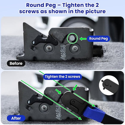 Kaishengyuan Upgraded Rear Seat Quick Release with Elastic Rope Compatible with Ford F-150 (2009+) & F-250/350 (2017+)