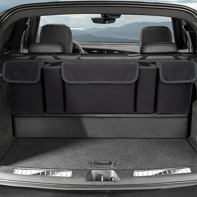AOPHY Car Organizers and Storage, Backseat Hanging Organizer with 5 Pockets, Waterproof Collapsible Large Capacity Organization Bag, Interior Accessories Trunk Organizer for Car, SUV, Truck, MPV