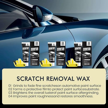 Scratch Remover for Vehicles - Car Paint Scratch Remover with Sponge & Wipe, Car Scratch Repair Kit for All Color, Auto Detailing Polish for Light to Deep Scratches (2 PC)