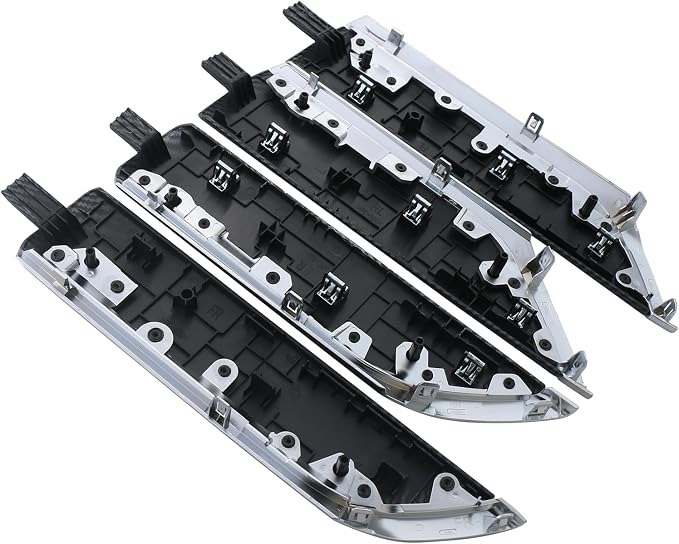 Interior Door Panel Trim Molding Kit Carbon Fiber Compatible with Chevrolet Chevy Silverado & GMC Sierra Crew Cab Truck Door Parts Accessories 2019-2024 Replaces 84469330