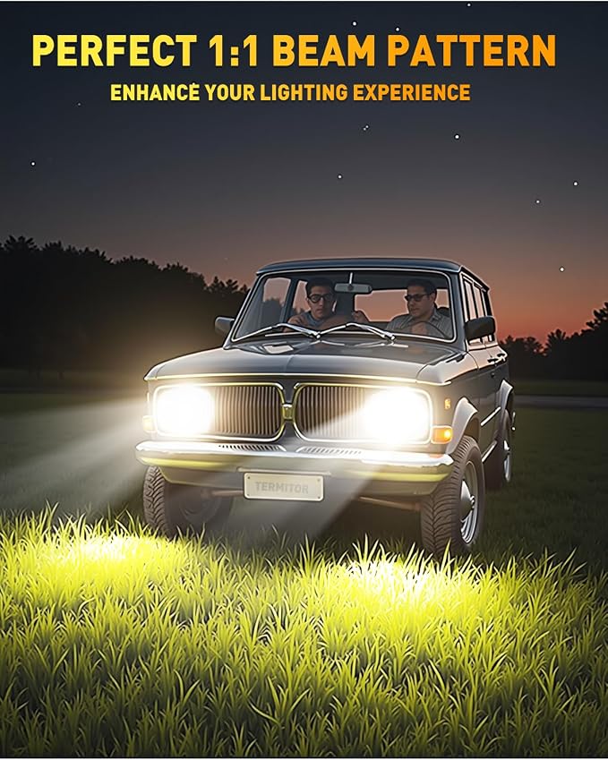 Termitor D2S Fog Light Bulbs, 55000LM 1000% Brighter 6500K Cool White | 1:1 Mini Size, Plug and Play, CAN-Bus Ready, IP68 Waterproof Lights for SUV, Off Road Vehicles, Pack of 2
