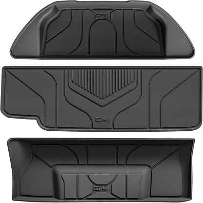 3W Cargo Liner Fit for Tesla Model X 6 Seats 2022-2025(not for 2026) All Weather TPE Custom Fit Floor Liners for Front and Rear Trunk Full Set Car Mats Black
