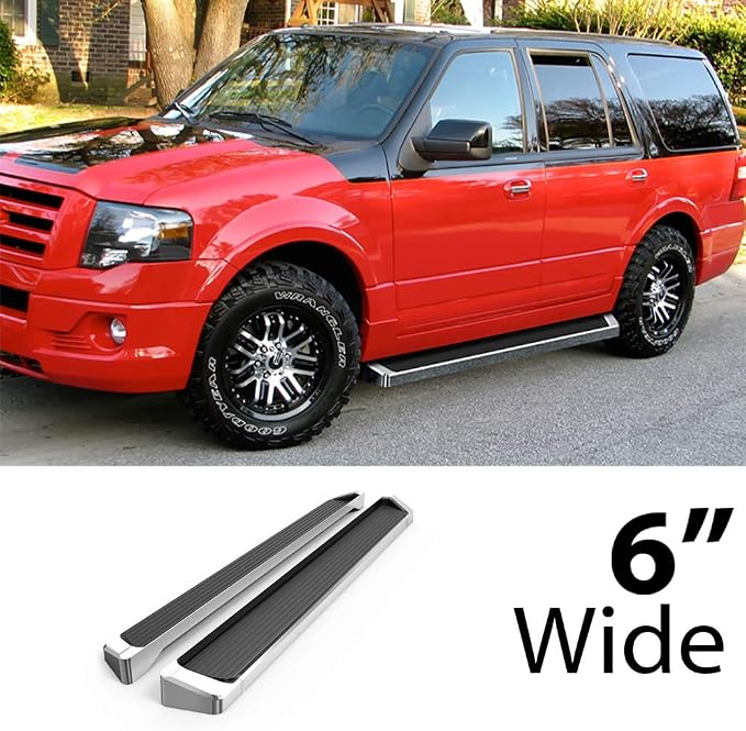 APS Running Boards Style Compatible with Ford Expedition 1997-2017 (Exclude EL Model) (Not Fit Funkmaster Flex Edition) (Nerf Bars Side Steps Side Bars)