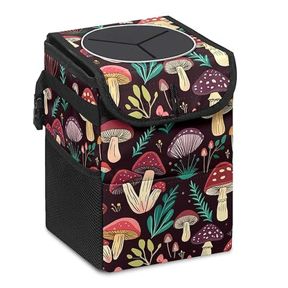 Car Trash Can – Multi-Purpose, Lightweight and Portable with Durable Water-Resistant Coating, No Installation Required, Practical and Ample Capacity, Variety of Colors.Mushroom